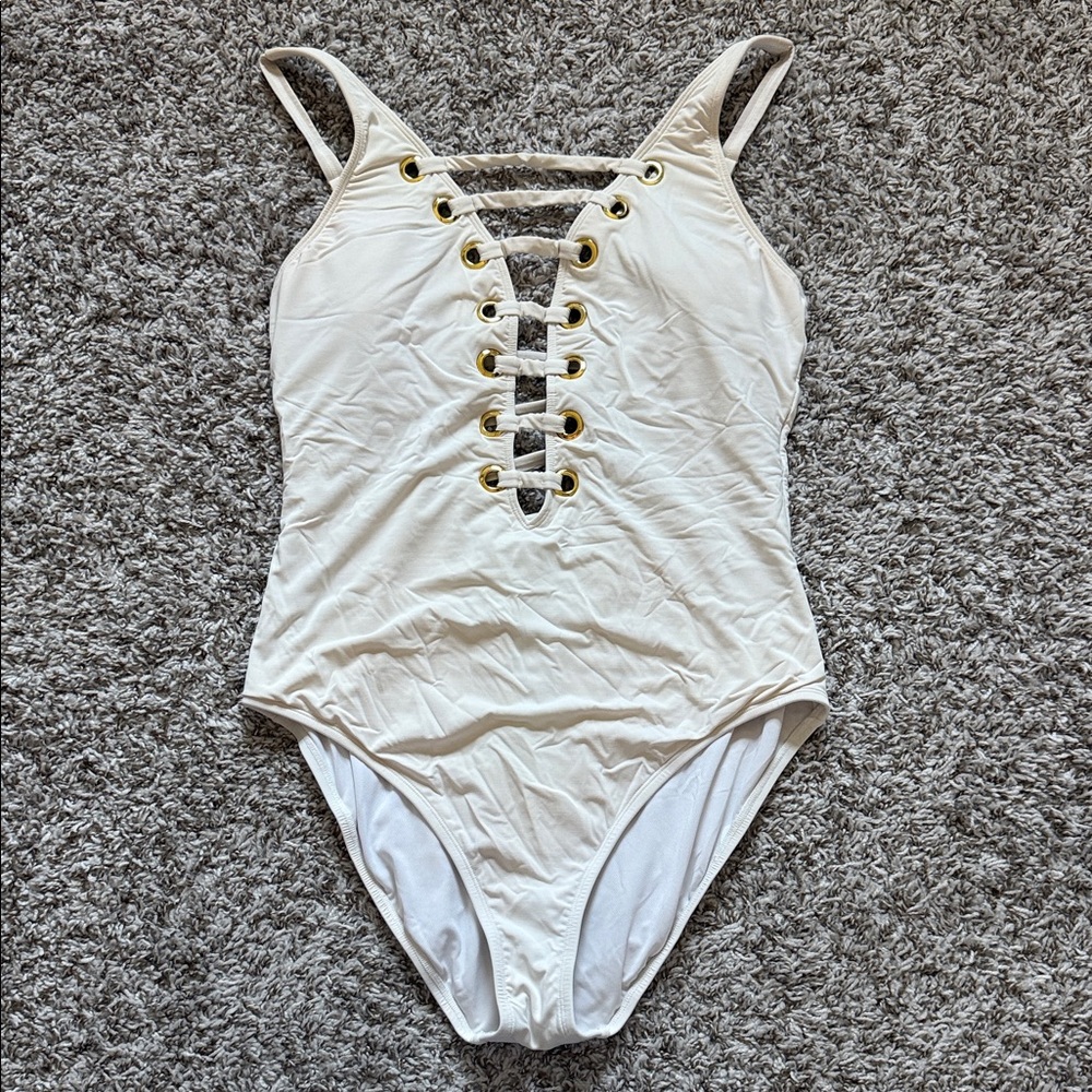 White One-Piece Swimsuit